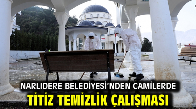 Narlıdere Belediyesi'nden Camilerde Titiz Temizlik Çalışması